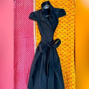 Black taffeta Calvin Klein dress